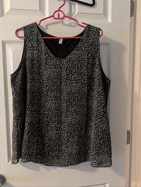 Jouica Women's Summer Sleeveless Chiffon Blouse Business Casual Tank Flowy Tops